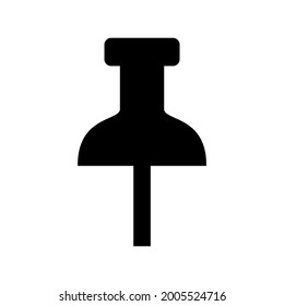 icono de pin de inserción o logotipo símbolo de signo aislado ilustración vectorial - iconos vectoriales de estilo negro de alta calidad