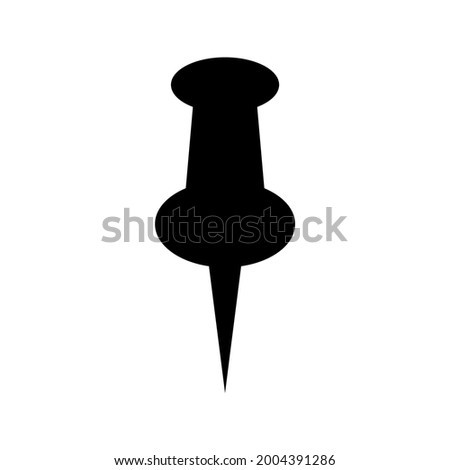 push pin icon or logo isolated sign symbol vector illustration - high quality black style vector icons