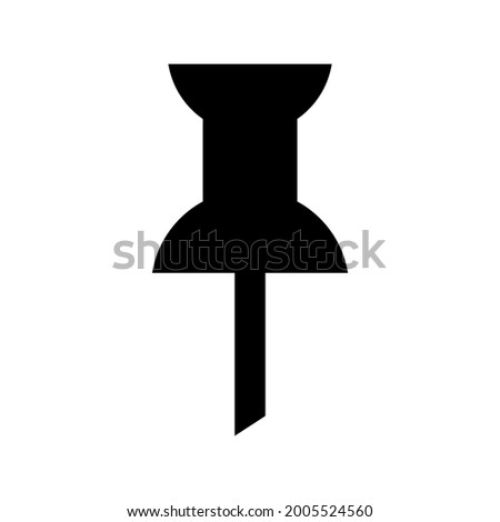 push pin icon or logo isolated sign symbol vector illustration - high quality black style vector icons