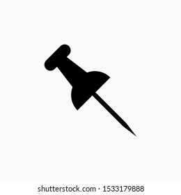 Push Pin Icon. Marker, Reminder Element Symbol. Applied for Design, Presentation, Website or Apps Elements - Vector.