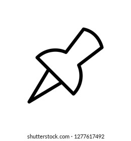Push Pin Icon on White Background for Graphic and Web Design,
Modern Simple Vector Sign.Internet Concept.Trendy Symbol for Website Design Web Button or Mobile App.-Vector 