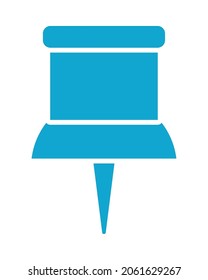 icono del pin de inserción en fondo blanco