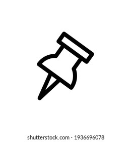 Push pin icon. Paper pin icon design vector. pushpin icon vector illustration line style