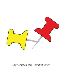  push pin icon , paper pine  vector