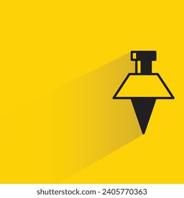 push pin icon with shadow on yellow background