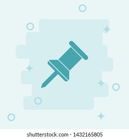 Push Pin Icon. Simple icon, blue colored icon illustration.