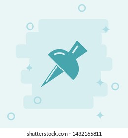 Push Pin Icon. Simple icon, blue colored icon illustration.