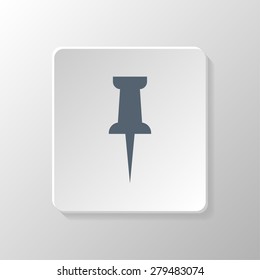 Push pin icon. simple isolated vector illustration