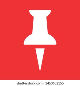 Push pin icon, stock vector illustration, EPS10.