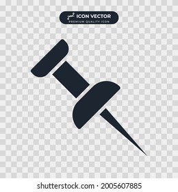push pin icon symbol template for graphic and web design collection logo vector illustration