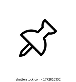 Icono de pasador. Vector de símbolo sobre fondo blanco.