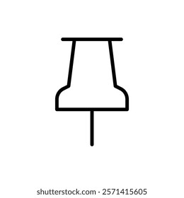 Push pin icon Thin line vector