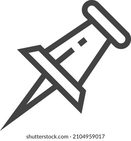Icono de pasador. Tatuaje del miembro en estilo lineal