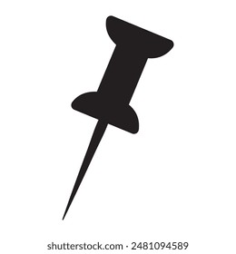 push pin icon, Thumbtack for note attach. Paperclip symbol Pushpin flat style , needle for fixing on a board or map stock vector for web or app, office stationery pin icon