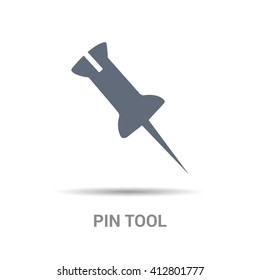 Push pin icon. pin tool icon 