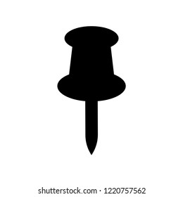 Push pin icon. Trendy Push pin logo concept on white background from Maps and Locations collection. Suitable for use on web apps, mobile apps and print media.