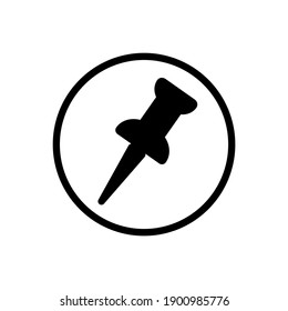 Icono de empuje en el estilo de contorno de moda.  diseño simple para gráficos, logotipos, sitios web, medios sociales, interfaz de usuario, aplicaciones móviles, EPS10