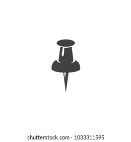 Push Pin Icon Vector Stock Vector Royalty Free