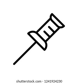 Push pin icon vector