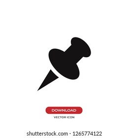 Push pin icon vector