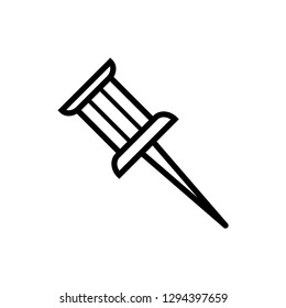 push pin icon vector