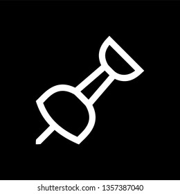 Push pin icon - vector