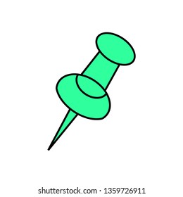 Push pin icon - vector