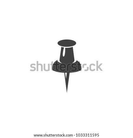 push pin icon vector