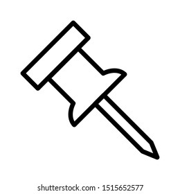 Push pin icon vector design template