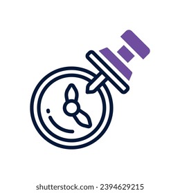 push pin icon. vector dual tone icon for your website, mobile, presentation, and logo design.