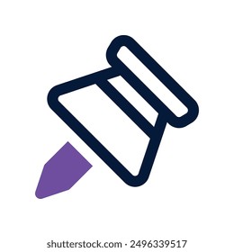 push pin icon. vector dual tone icon for your website, mobile, presentation, and logo design.