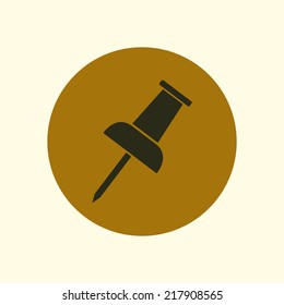  Push pin icon. Vector EPS 10. 