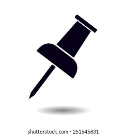  Push pin icon. Vector EPS 10. 