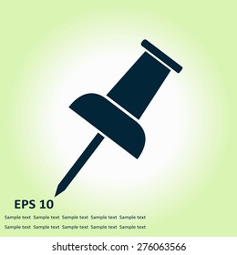  Push pin icon. Vector EPS 10. 