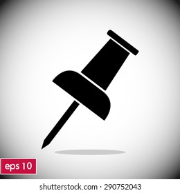  Push pin icon. Vector EPS 10. 