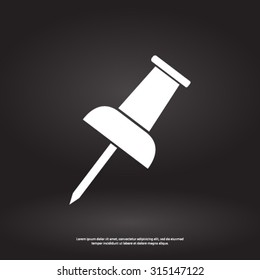  Push pin icon. Vector EPS 10. 