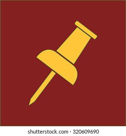 Push pin icon. Vector EPS 10. 