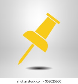  Push pin icon. Vector EPS 10. 