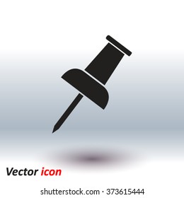  Push pin icon. Vector EPS 10. 