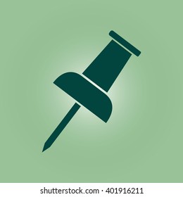  Push pin icon. Vector EPS 10. 