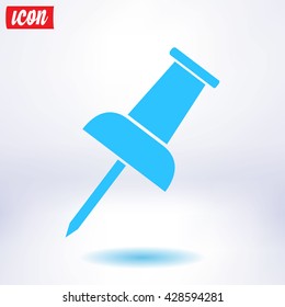  Push pin icon. Vector EPS 10. 