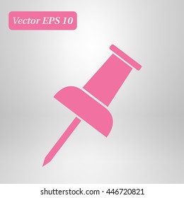  Push pin icon. Vector EPS 10. 