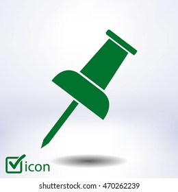  Push pin icon. Vector EPS 10. 
