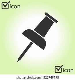  Push pin icon. Vector EPS 10. 