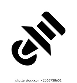 push pin icon. vector glyph icon for your website, mobile, presentation, and logo design.