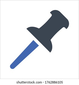 Push Pin Icon, vector graphics