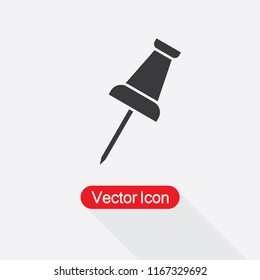 Push Pin Icon Vector Illustration Eps10
