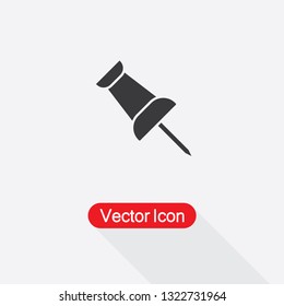 Push Pin Icon Vector Illustration Eps10