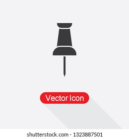 Push Pin Icon Vector Illustration Eps10