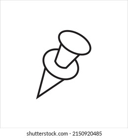 push pin icon vector illustration symbol